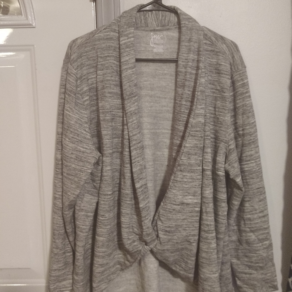 Plus Size Open Front Cardigan. Gray Light Weight, Size 2X